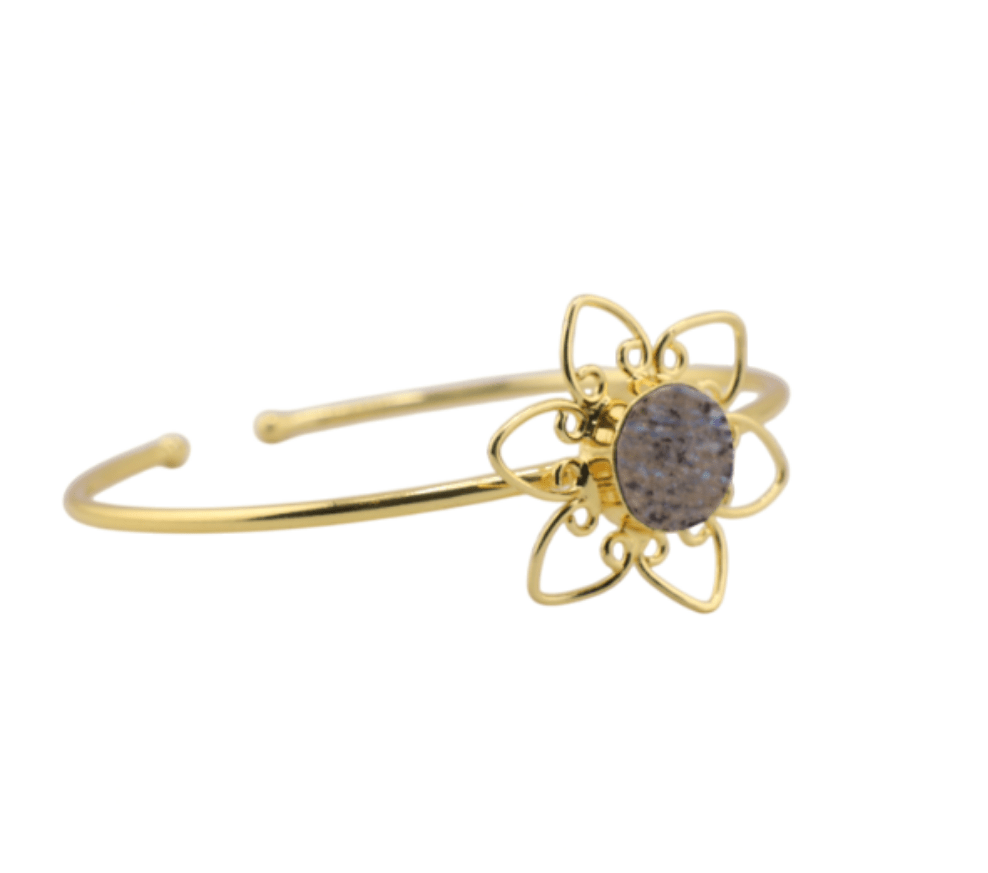 Lace Petal Stone Bangle - ThreadsTrinkets.ae