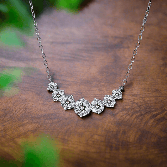 Dazzling Ice Smile 925 Sterling Silver Necklace.