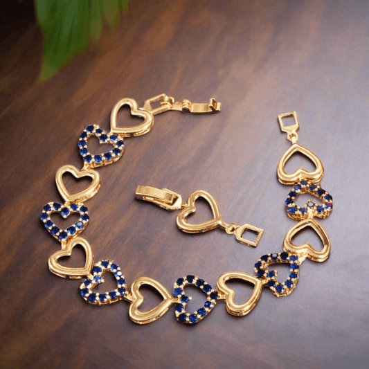 Midnight Romance Heart Bracelet.
