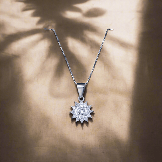 Radiant Snowflake Sparkle Necklace.