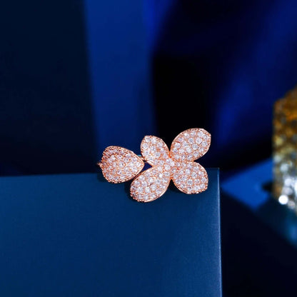 Rose Bloom Open Flower Ring.
