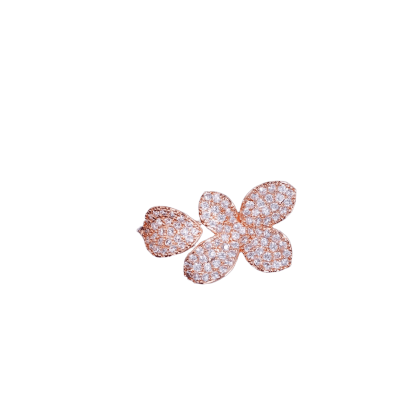Rose Bloom Open Flower Ring.