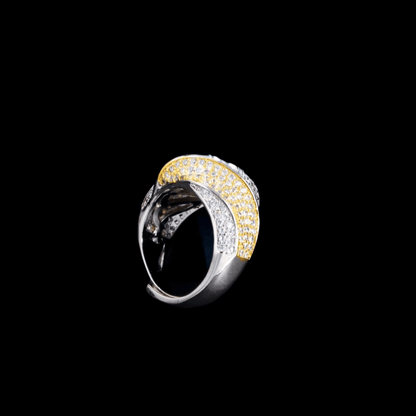 Two-Tone Radiance Statement Ring.